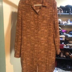 Cork print Diane Von Furstenberg shirt dress.